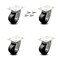 Service Caster 4 Inch Kingpinless Glass Filled Nylon Wheel Swivel Caster Set with Swivel Locks SCC-KP30S420-GFNR-BSL-4 - alternate 1